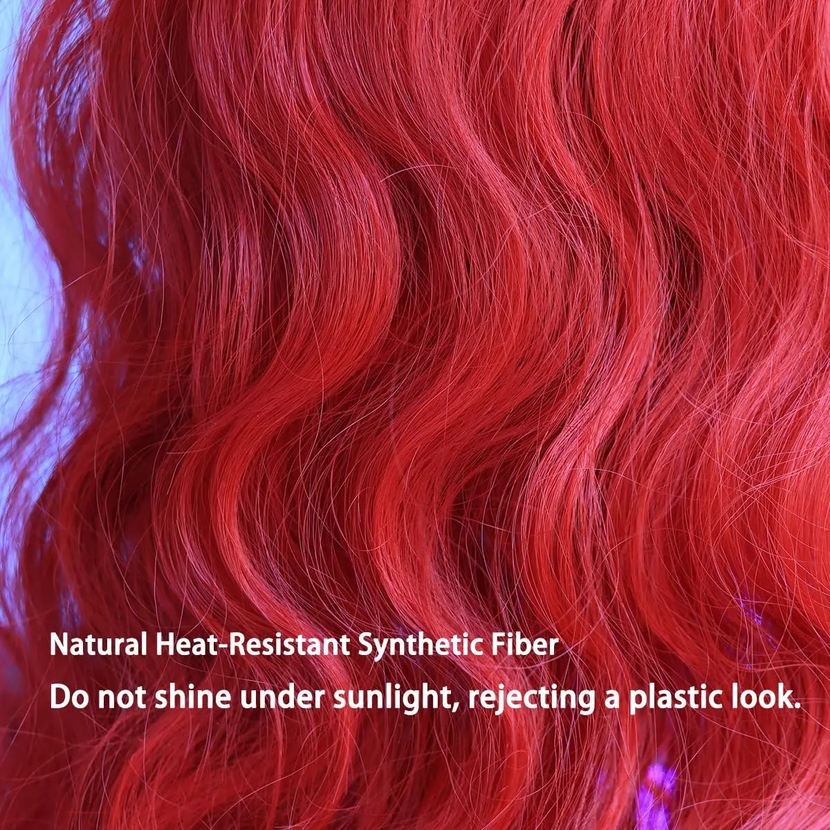 Synthetic Long Wavy Red with Braided Buns for Girls Red Costume Wig Heat Resistant Wig Halloween Cosplay Wigs