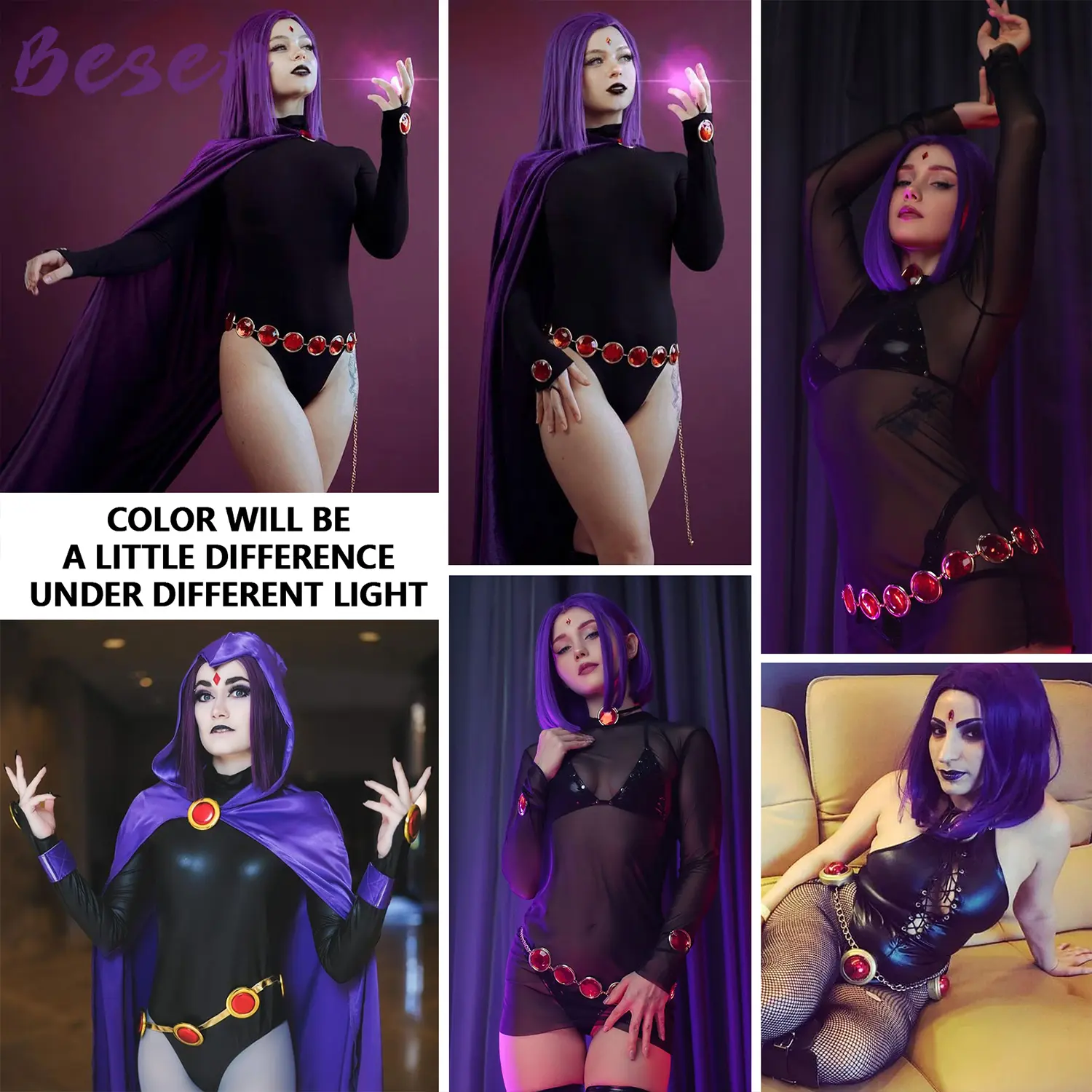 Synthetic Purple Wig Short Straight Bob Wig Hair Cosplay Wig for Halloween Costume Party Anime Wig