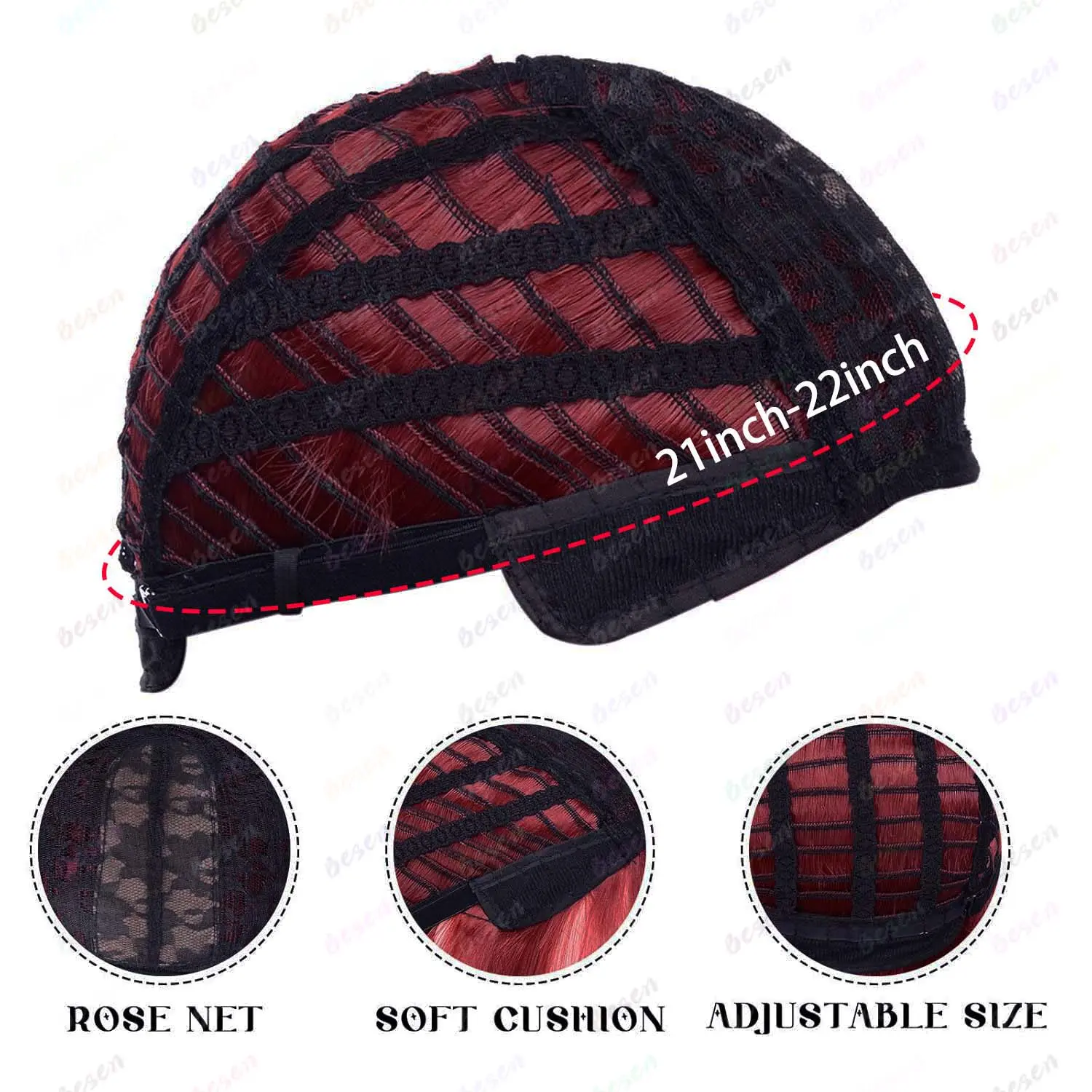 Synthetic Short Wine Red Wigs Straight Wig with Bangs Bob Hair for Women Cosplay Party Heat Resistant, Multi-colored Bob Wigs  ﻿