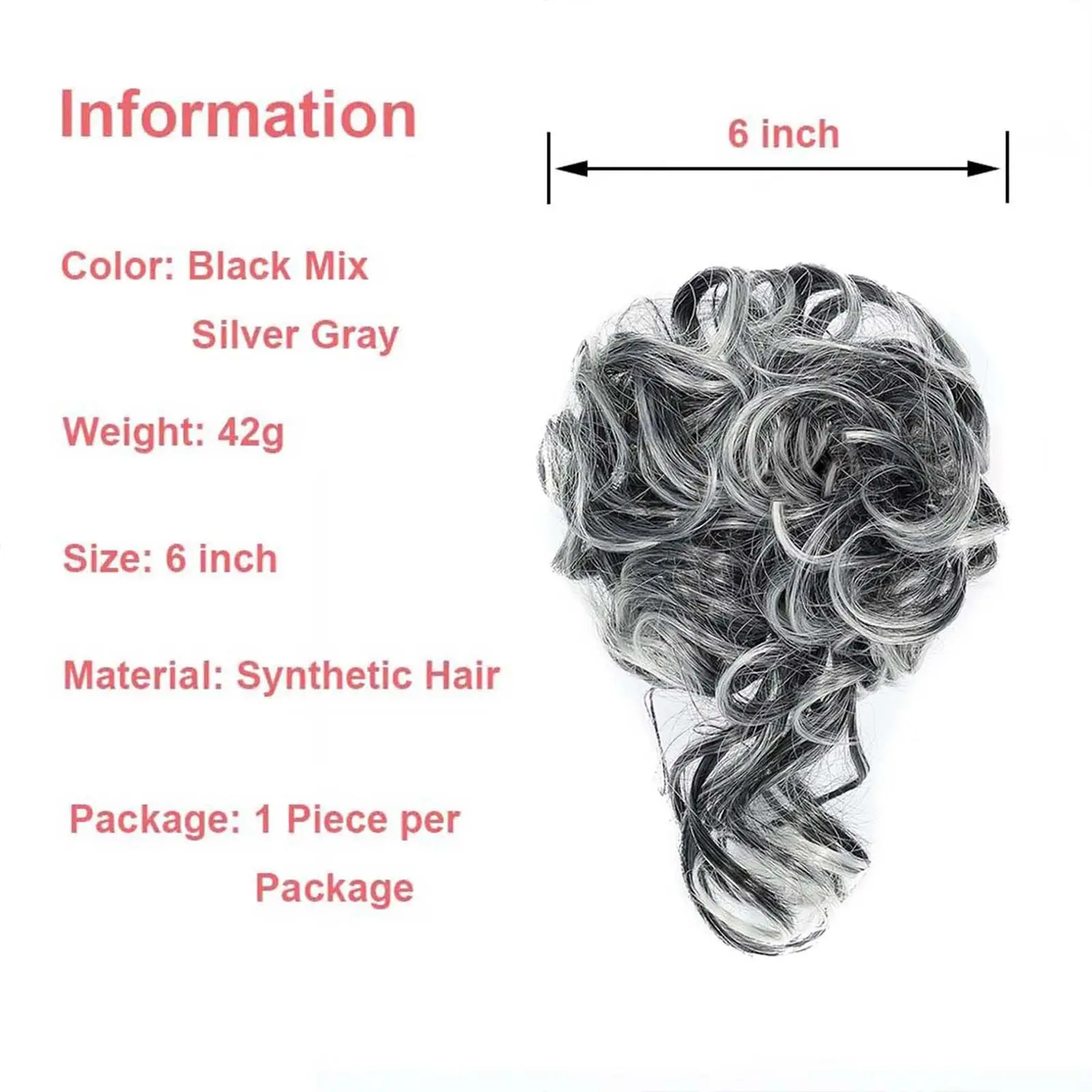Synthetic Messy Bun Hair Piece Tousled Updo Hair Buns Extension Elastic Hair Band Hair Pieces Curly Hair Bun Scrunchie for Women