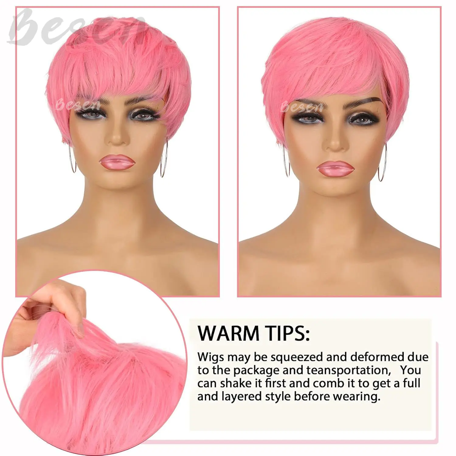 Synthetic Short Pixie Cut Wigs for Black White Women Short Layered Wigs Heat Resistant Colorful Cosplay Halloween Party Wigs