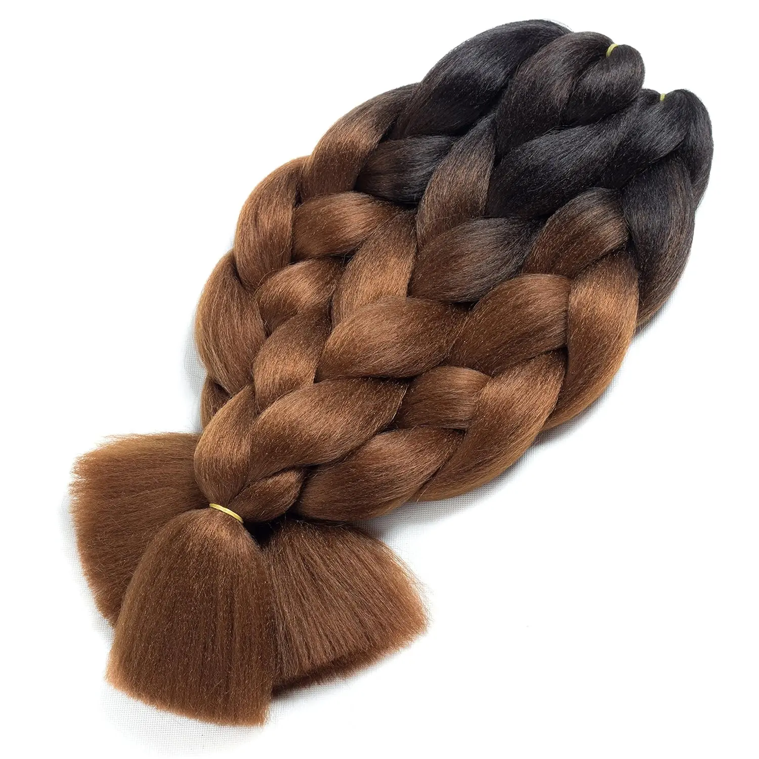 Synthetic 24inch 1Pcs Ombre Jumbo Braiding Hair Extensions High Temperature Fiber Hair Extensions for Box Braids Braiding Hair