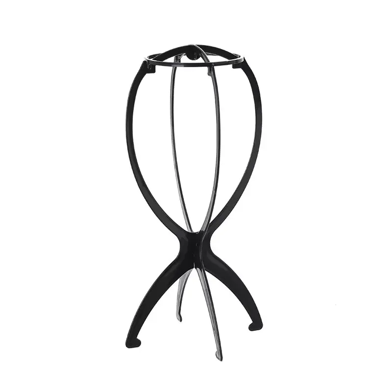 1PCS Wig Stand Portable Collapsible Wig Head Durable Plastic Wig Folding Wig Holder Wig Travel Short Hair Extensions Stands