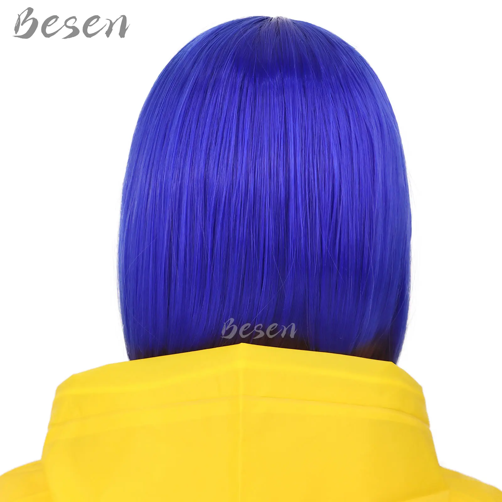 Synthetic Dark Blue Bob Wigs for Coraline Costume Women Girls Women's Costume Wigs Colored Bob Wigs for Cosplay Halloween Party