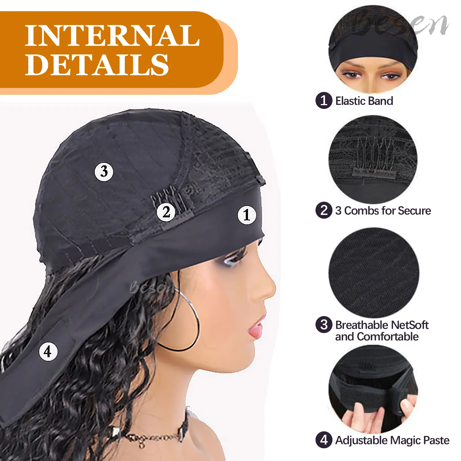 Synthetic Long Curly Headband Wigs for Black Women Long Water Wave Headband Wigs for Girls Wet and Wavy Half Wig for Daily Wear