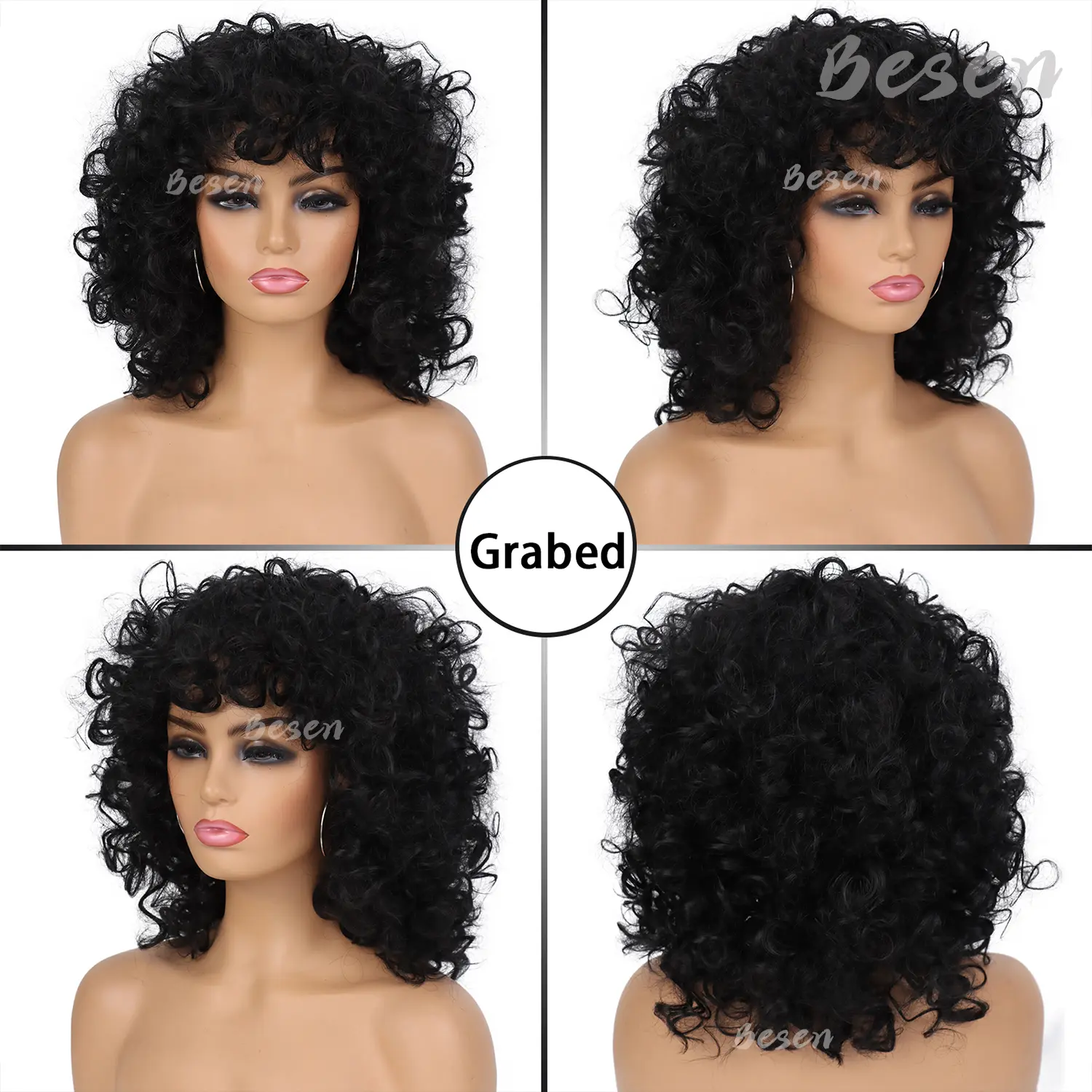 Synthetic Short Loose Curly Wigs for Black Women Afro Curly Wig for Women Fluffy Natural Wigs Half Wigs Soft Hair Wigs
