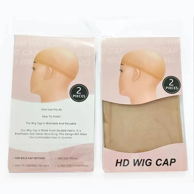 Real HD Wig Cap for Women 8/12/20 Pieces Ultra-thin Invisible Brown Sheer Caps Stretchy Stocking Wig Caps