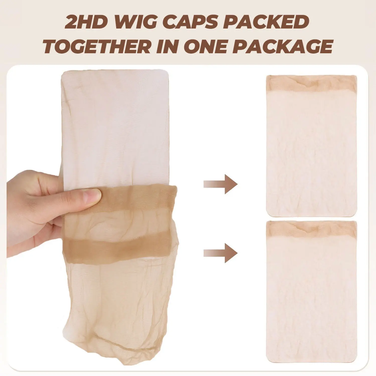 Real HD Wig Cap for Women 8/12/20 Pieces Ultra-thin Invisible Brown Sheer Caps Stretchy Stocking Wig Caps