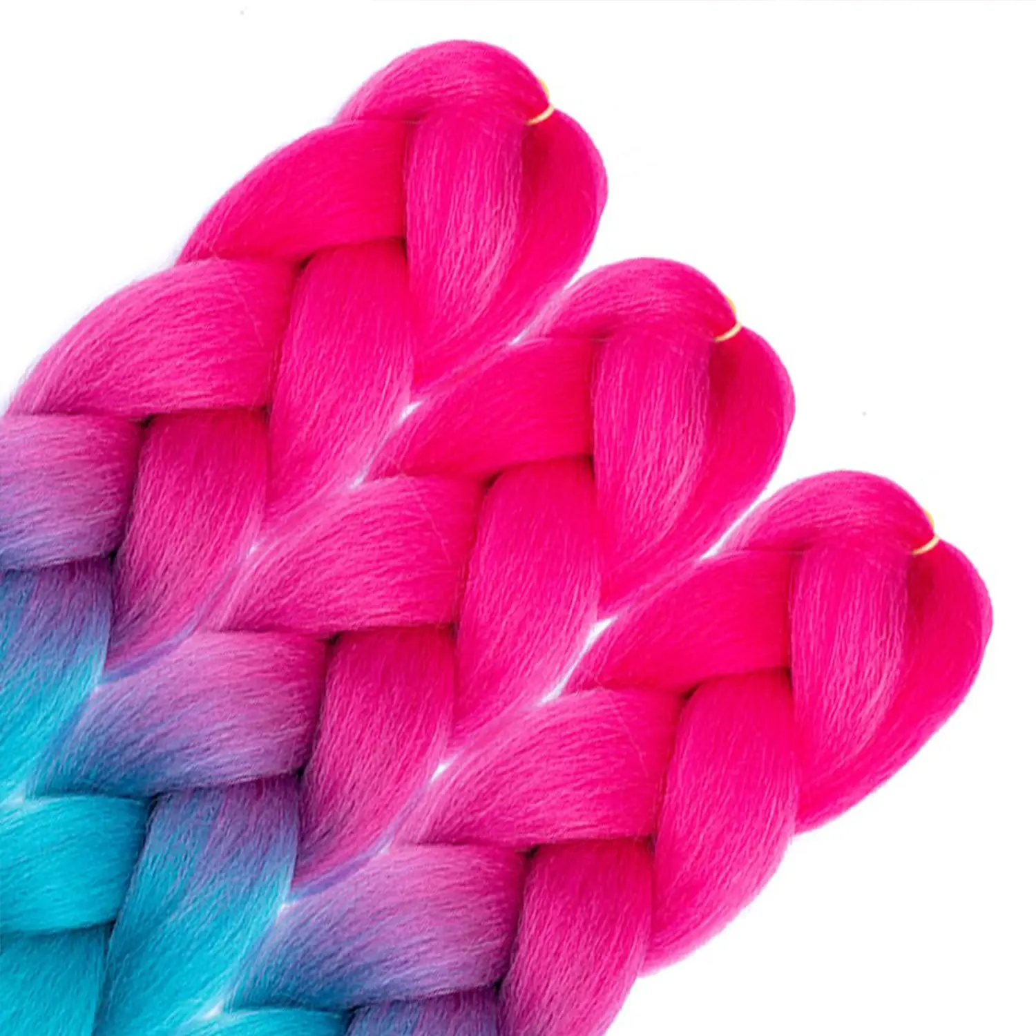Synthetic 24inch 100g 1pcs Ombre Braiding Hair Colorful Jumbo Braiding Hair Extension Nature Hair Extensions for Women Girls