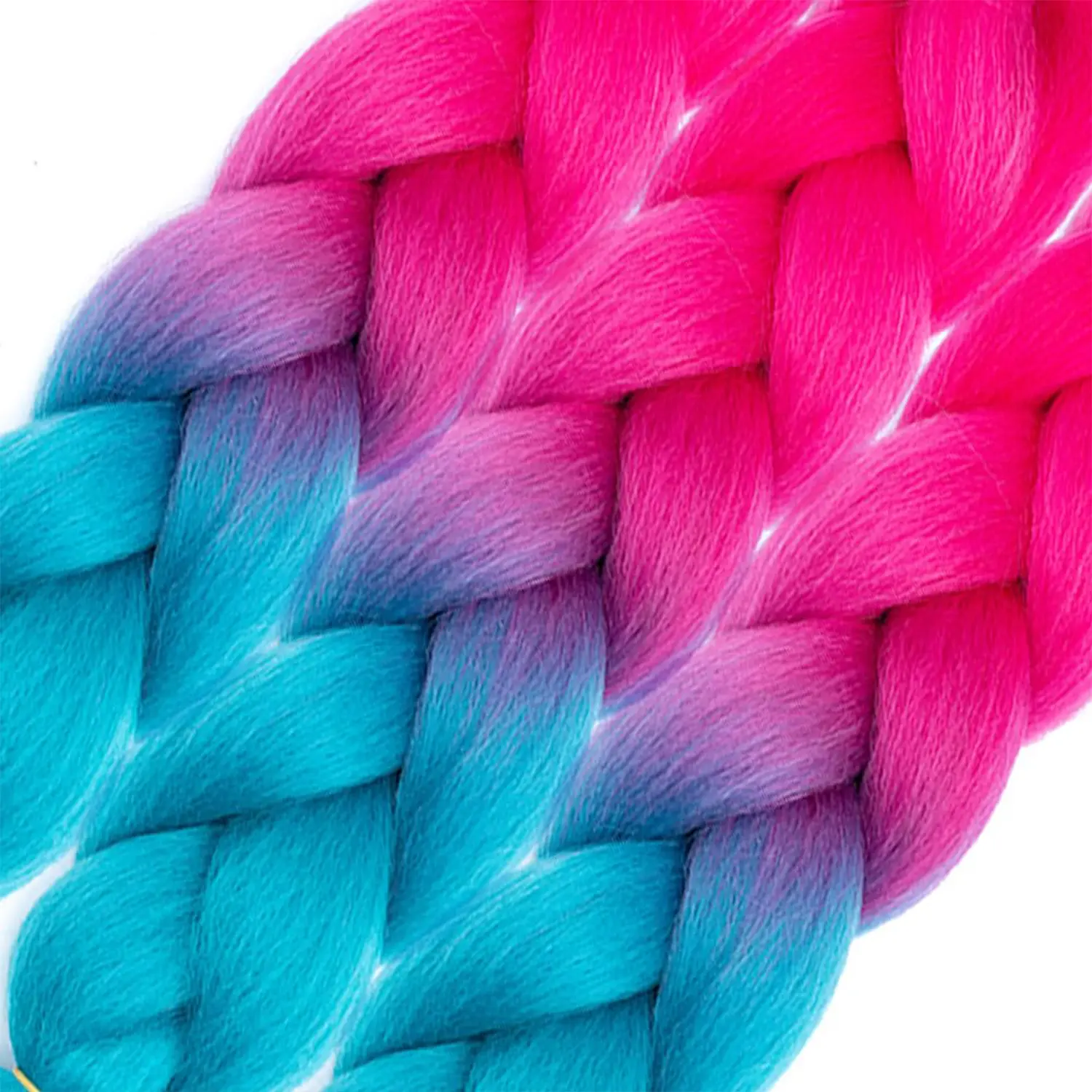 Synthetic 24inch 100g 1pcs Ombre Braiding Hair Colorful Jumbo Braiding Hair Extension Nature Hair Extensions for Women Girls
