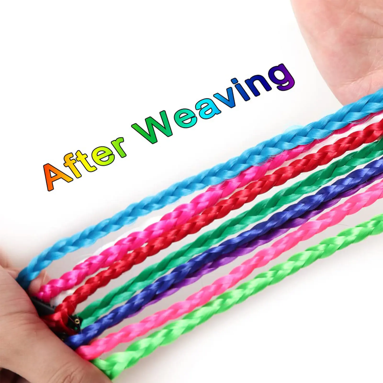 Synthetic 10Pcs Colored Party Highlights Clip in Hair Extensions for Girls Multi-colors Straight Hair  Hairpieces for Daily Use
