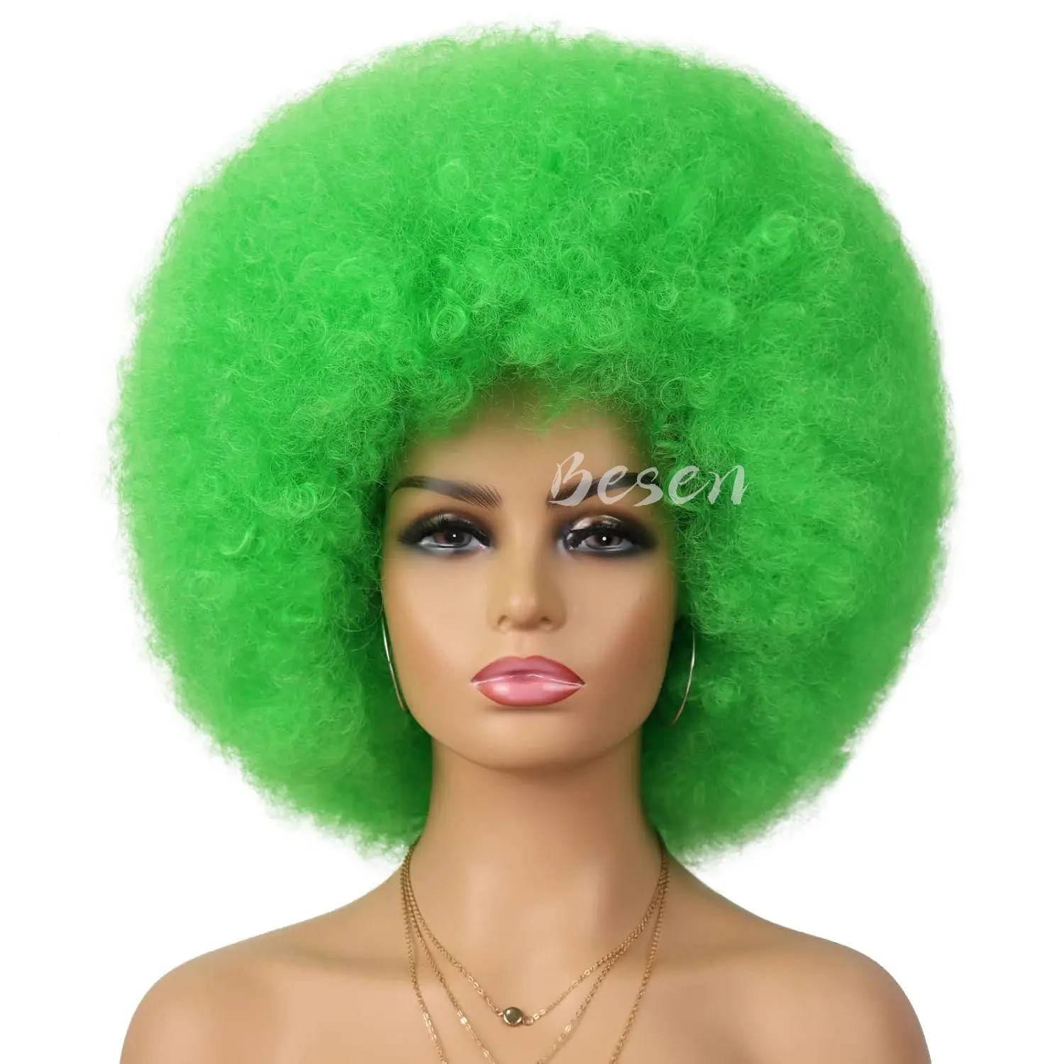 Synthetic Short Afro Wigs for Women Costume Cosplay Disco Fun Wigs Heat Resistant Bouncy Wigs Short Afro Kinky Curly Wigs