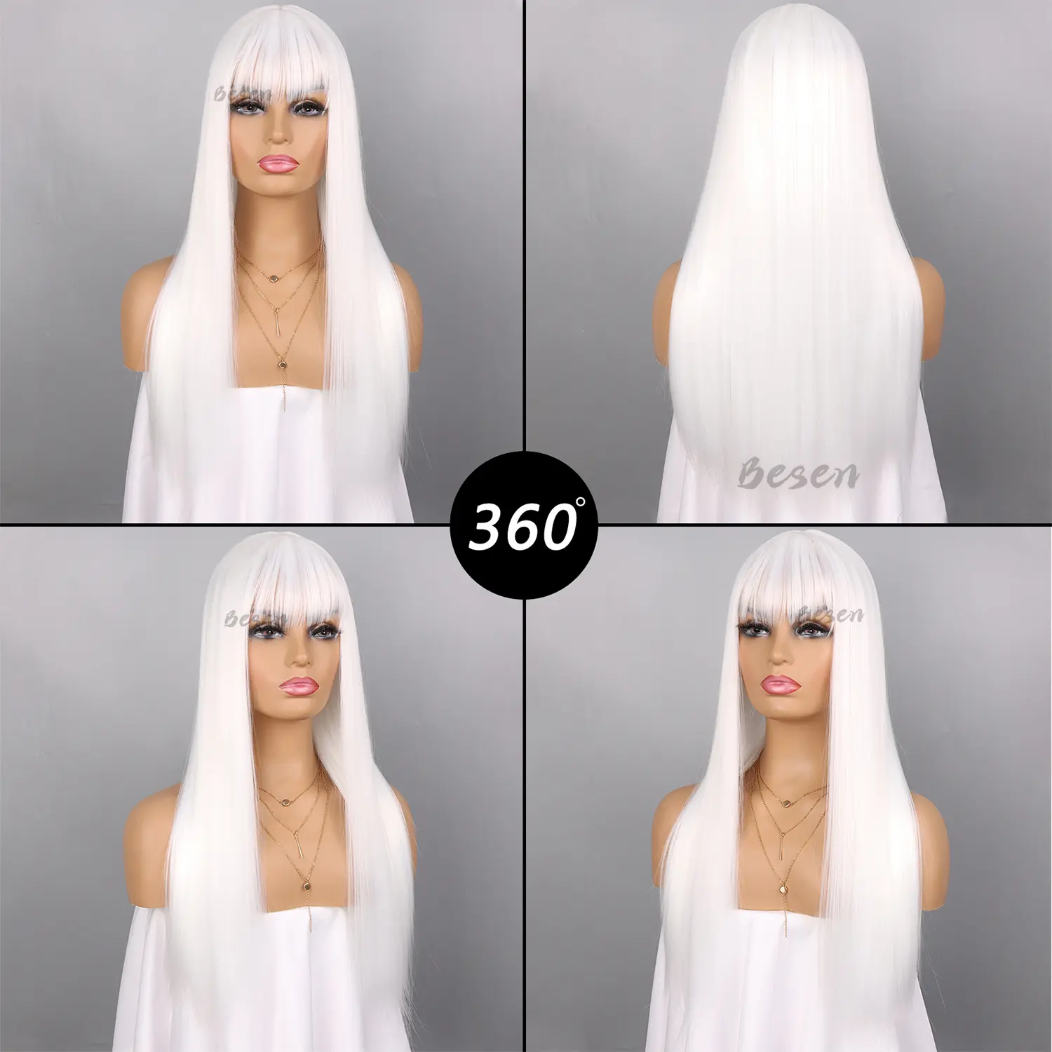 Synthetic Long Wigs for Women Girls Long Straight Wigs Heat Resistant Colorful Wigs for Cosplay Halloween Costume Party Use