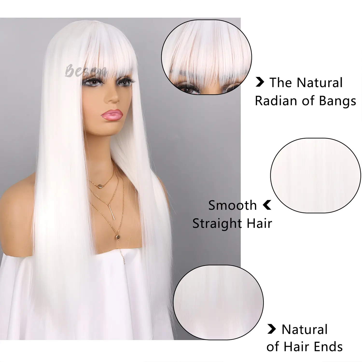 Synthetic Long Wigs for Women Girls Long Straight Wigs Heat Resistant Colorful Wigs for Cosplay Halloween Costume Party Use