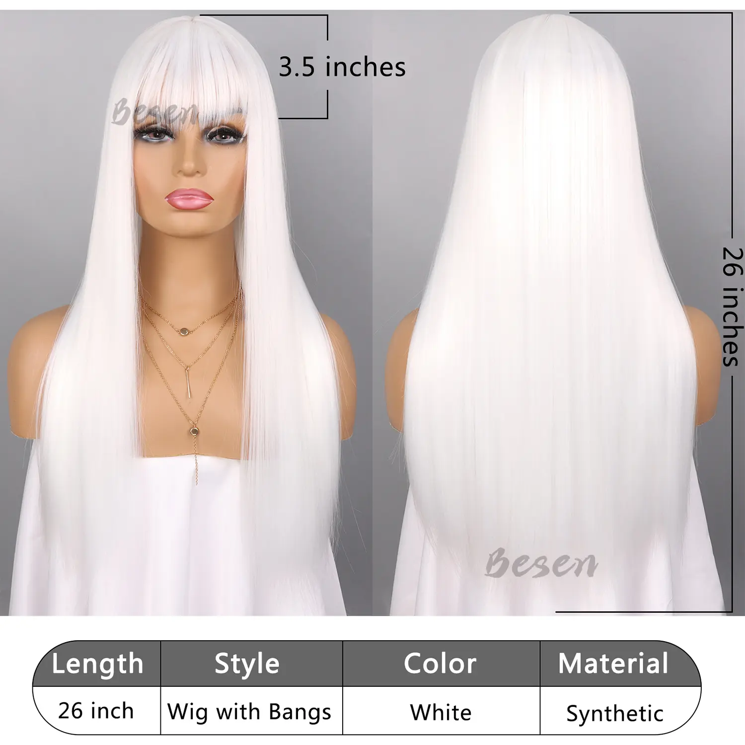 Synthetic Long Wigs for Women Girls Long Straight Wigs Heat Resistant Colorful Wigs for Cosplay Halloween Costume Party Use