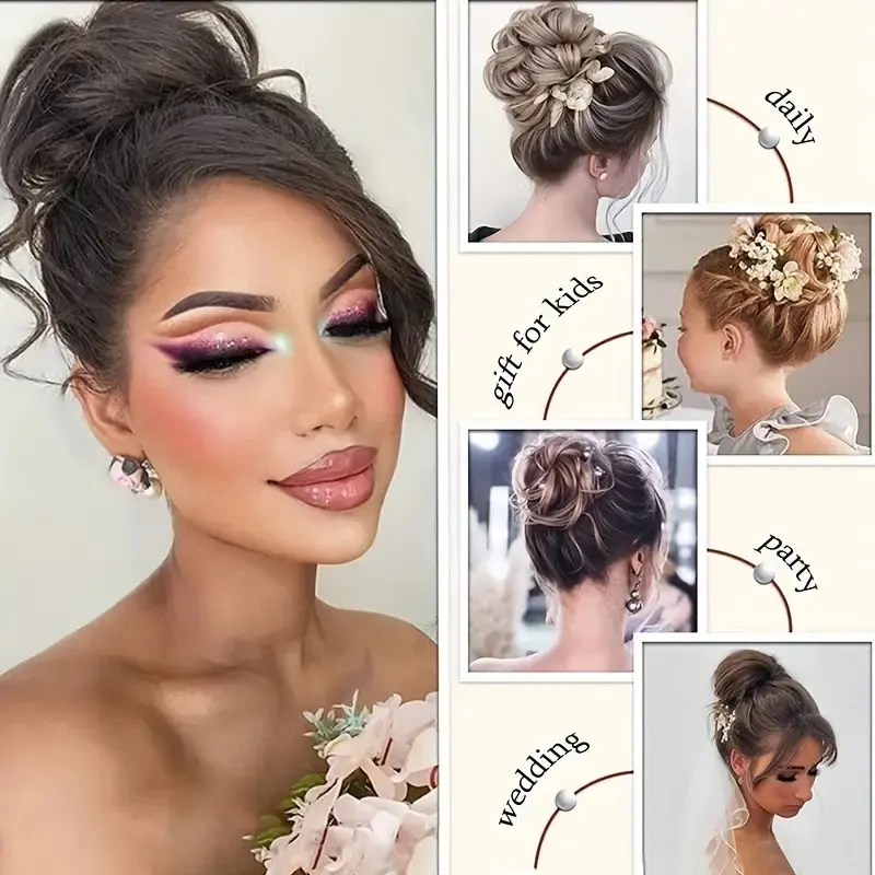Synthetic Short Curly Messy Hair Bun Claw Clip in Hair Extension Hair Chignon Hairpiece for Women