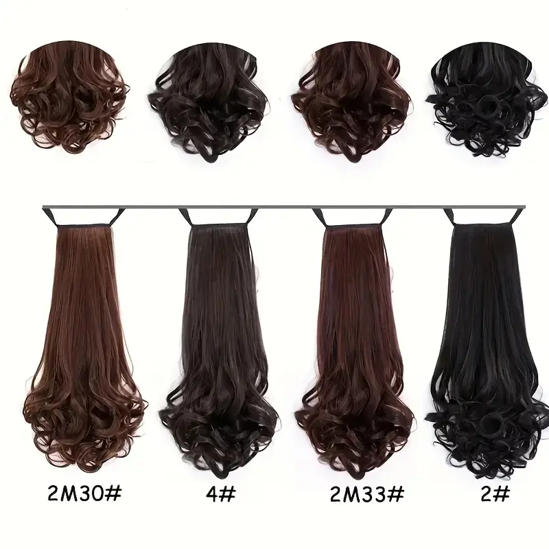 58cm Synthetic Long Curly Ponytail Hair Extension Drawstring Hair Hairpiece Fashion Cute Hair Accessory for Women