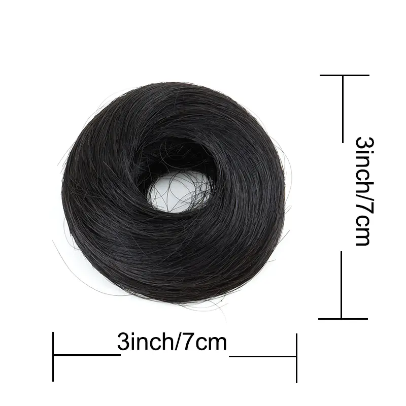 Synthetic Messy Bun Hair Piece Chignon Extension Mini Rubber Band Hair Bun Scrunchies Donut Hair Accessory Easy to Wear