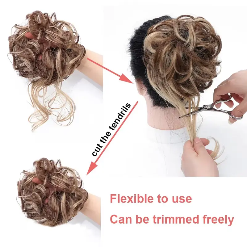 Elegant Messy Curly Claw Clip Hair Bun Versatile Stylish Synthetic Fluffy Easy to Style Suitable for Daily Use Hair Accessories
