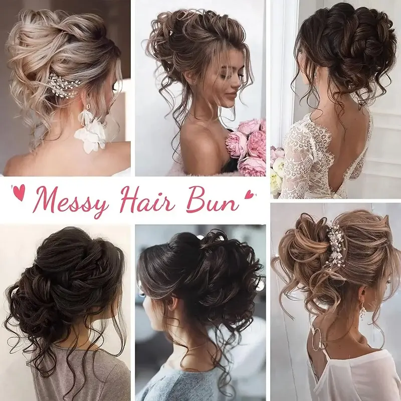 Elegant Messy Curly Claw Clip Hair Bun Versatile Stylish Synthetic Fluffy Easy to Style Suitable for Daily Use Hair Accessories