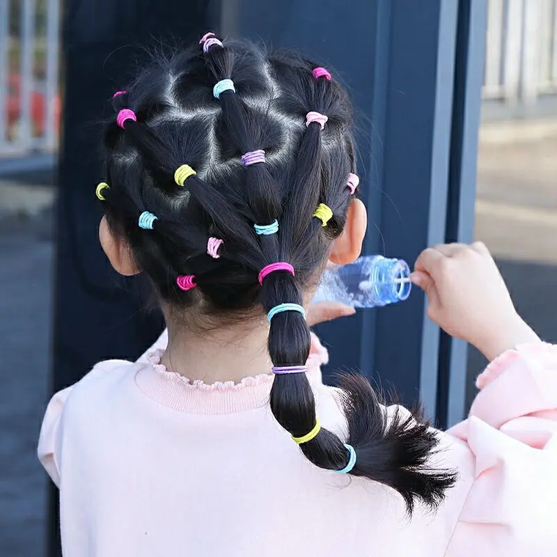 500pcs Girls Colorful Small Disposable Rubber Bands Gum For Ponytail Holder Scrunchie Hair Bands Fashion Hair Accessories
