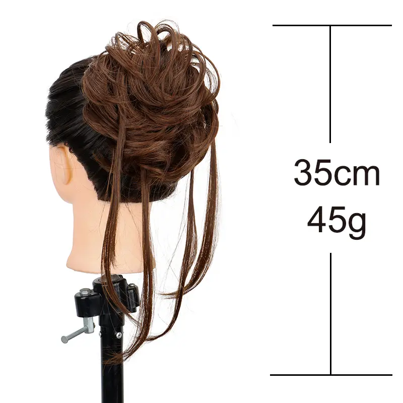Synthetic Elegant Tassel Hair Bun for Women Messy Fluffy Easy to Style Elastic Band Versatile Various Occasions Hair Accessories