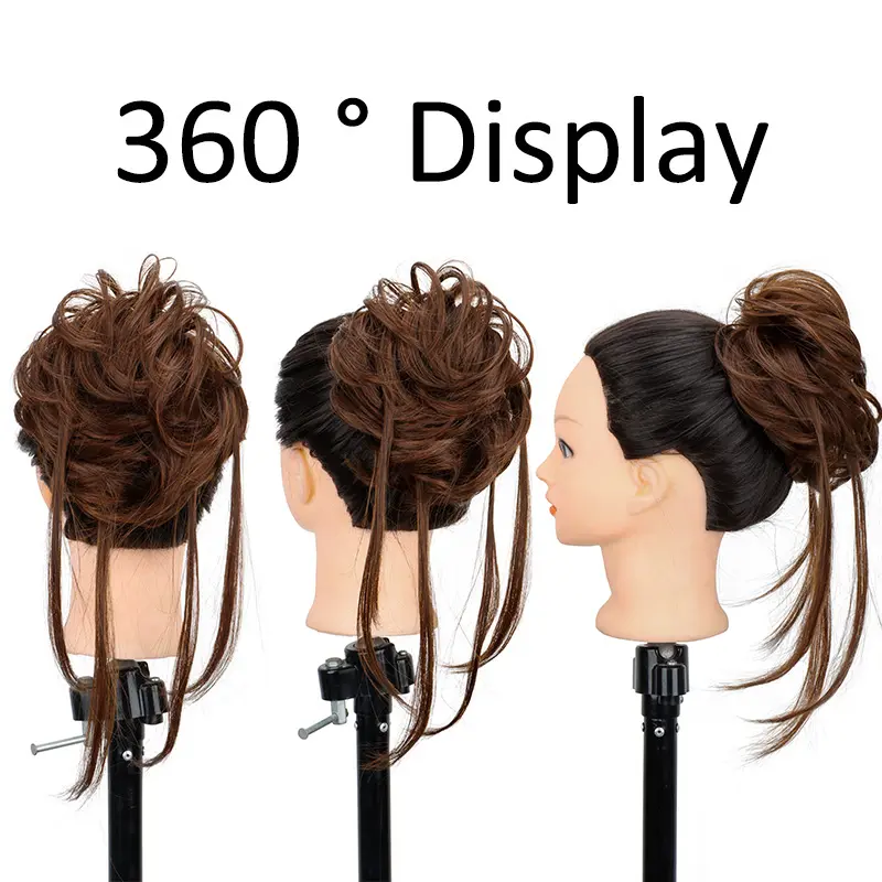 Synthetic Elegant Tassel Hair Bun for Women Messy Fluffy Easy to Style Elastic Band Versatile Various Occasions Hair Accessories