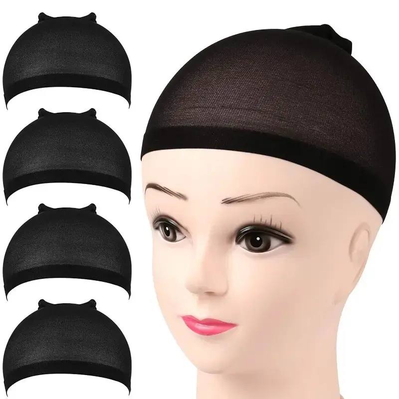 4Pcs Stockings Wig Cap Mesh Net Wig Caps Weaving Hair Net for Wig Close Fishnet Wig Caps for Women