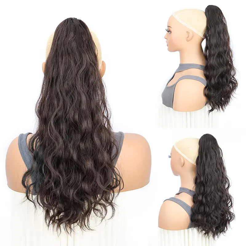 Synthetic Long Curly Wave Cute Ponytail Claw Hair Extension Black Brown Hairpiece for Women Hair Accessories Easy to Wear