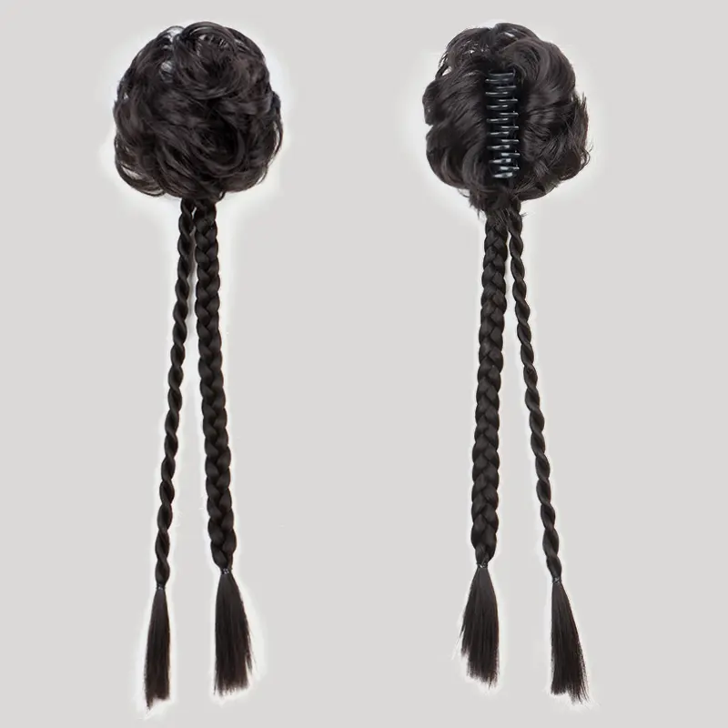 Synthetic Wig Braid Female Claw Ponytail Braid Half Tied High Pony Tail Hair Accessories Twists Braid Boxing Braid for Women