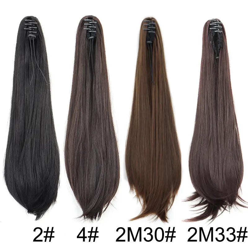 Elegant Synthetic Ponytail Women's Long Straight Hair Ponytail Hair Extension Claw Clip in Hair for All Occasions
