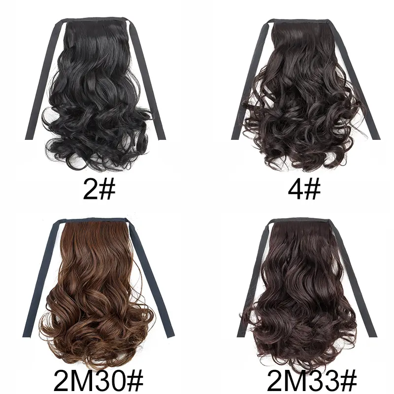 10Inch Synthetic Short Curly Wave Ponytail Hair Extension Drawstring Clip in Hairpiece Black Brown Hair Accessories for Women