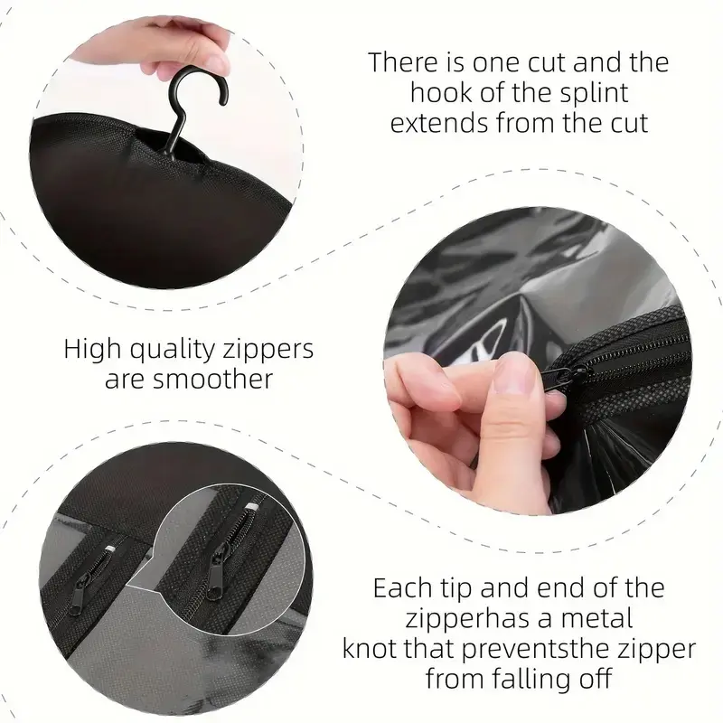 1Pack Wig Storage Bags With Hangers Durable Hair Extension Organizer for Multiple Wigs  Accessories