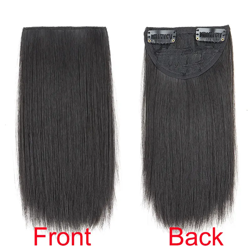 Synthetic 10/20/30cm Short Straight Hair Pieces Invisible Clip in Hair Top Side Cover Hair Accessories for Women