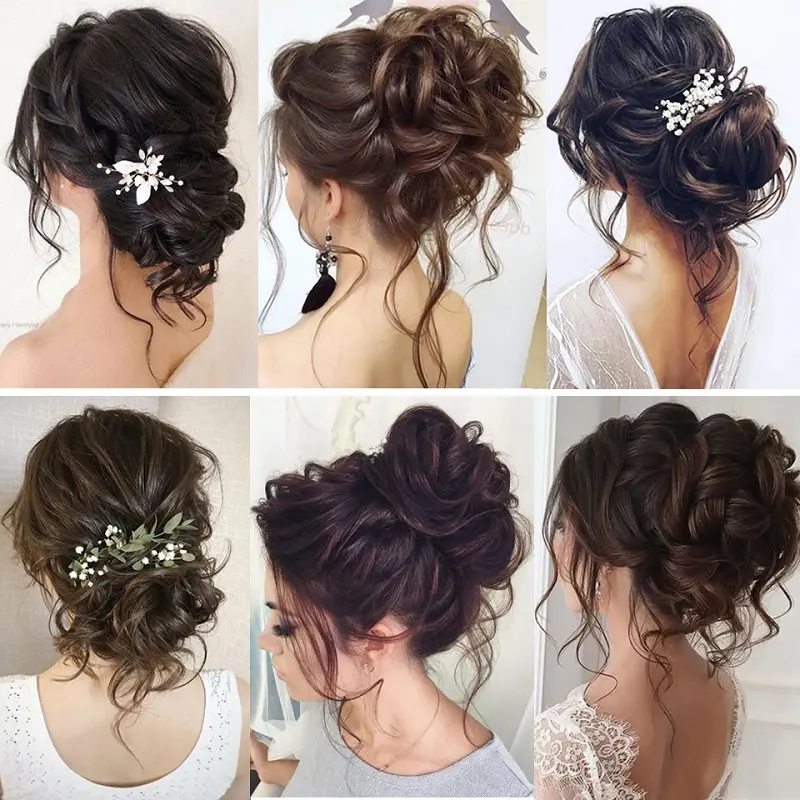 Synthetic Messy Hair Bun Piece Chignon Short Curly Hair Band Elastic Scrunchy Black Brown Hairpiece for Women