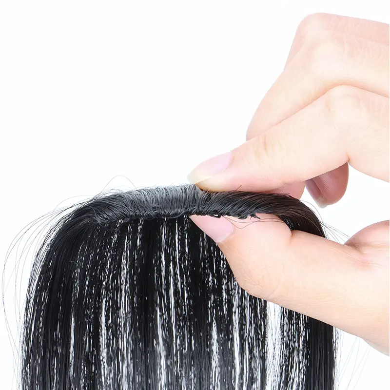 Synthetic Fake Air Bangs Hair Extension Front  Fringes Invisible Mini Hairpiece Black Brown Hair Accessories for Women