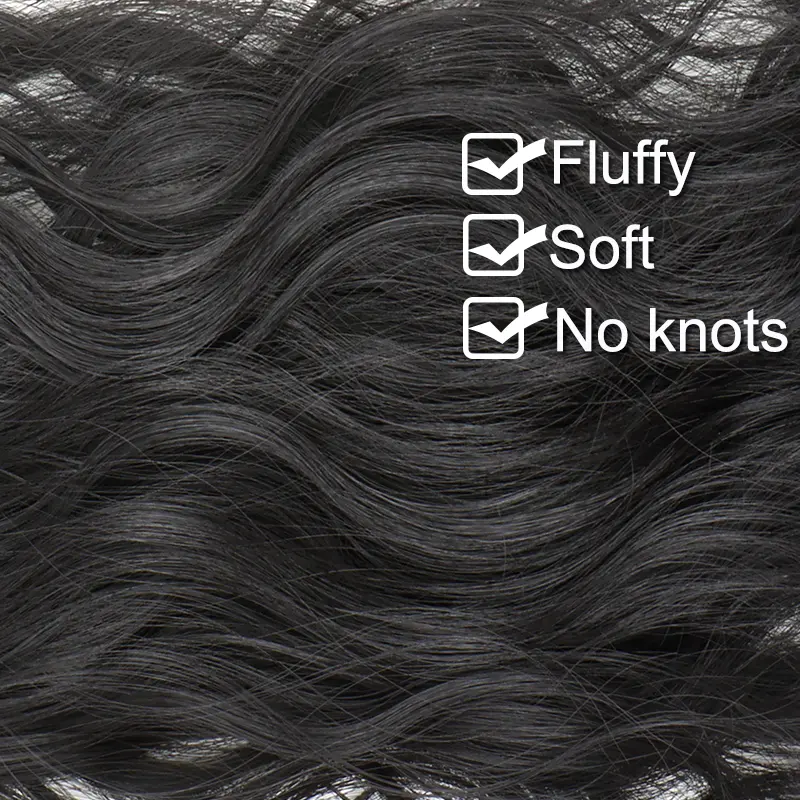 Synthetic 2pcs Short Wave Curly Hair Pads Clips In Hair Piece Pad Fluffy Invisible Hair Extension for Women