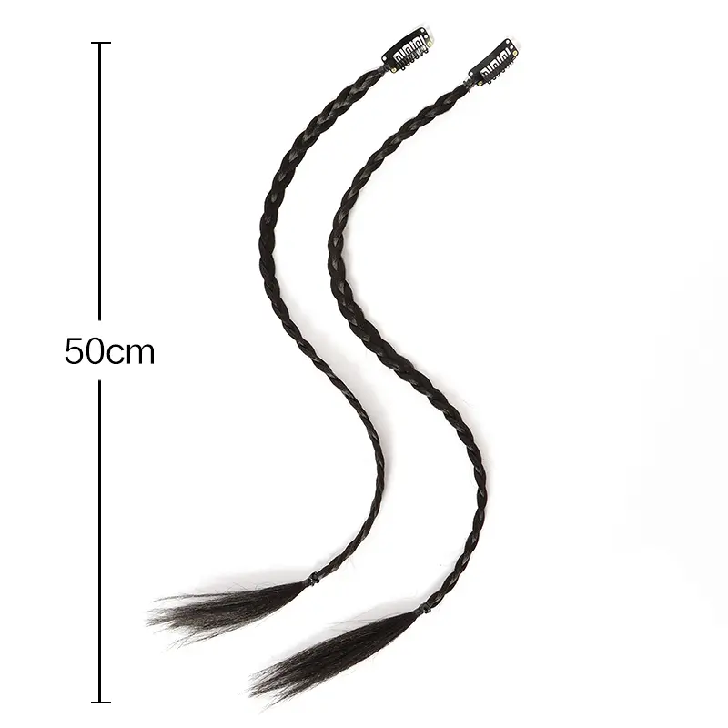 Synthetic Hair Accessories Long Boxing Braid Wig With Strong BB Clip Lightweight Highlights Colors Ponytail Hair Piece for Women
