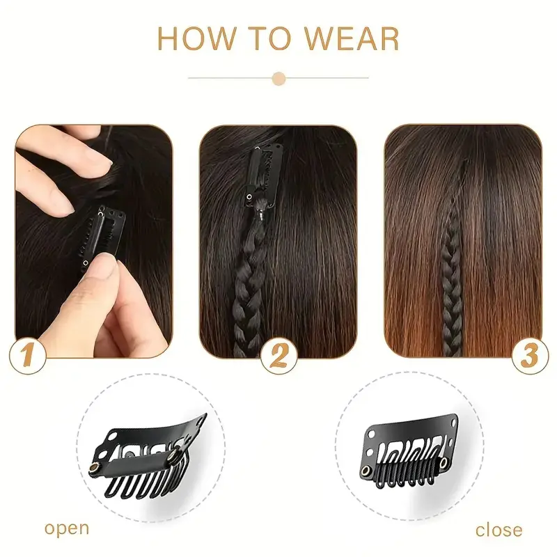 Synthetic Hair Accessories Long Boxing Braid Wig With Strong BB Clip Lightweight Highlights Colors Ponytail Hair Piece for Women