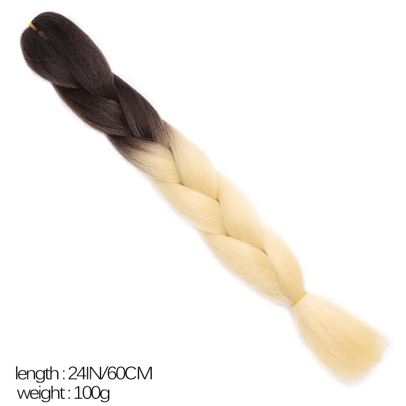 24 Inch Synthetic Braiding Hair Colorful Crochet Braids Hair Extension Jumbo Box Braid Hair For Women DIY Hairstyle