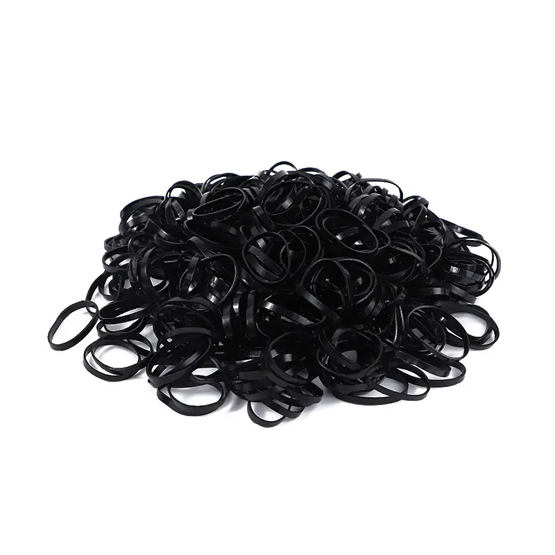 450pcs Black Small Disposable Hair Bands Girls Elastic Rubber Band Ponytail Holder Hair Accessories