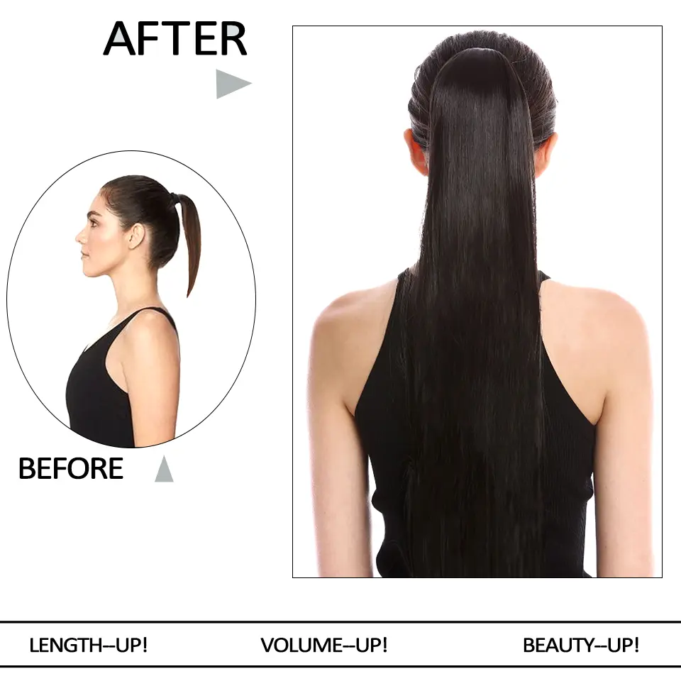 24 Inch Long Synthetic Straight Braiding Hair Ponytail DIY Braided For Women Daily Party Cosplay Daily Wear