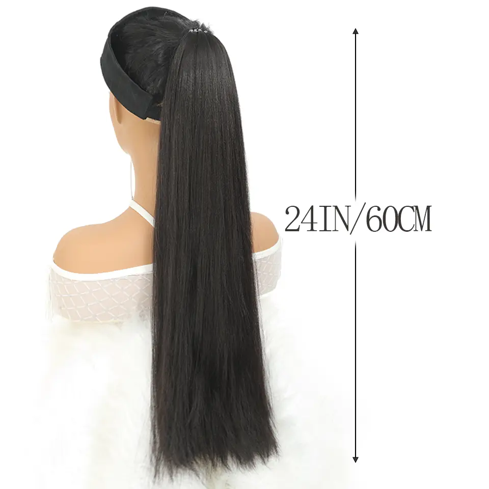 24 Inch Long Synthetic Straight Braiding Hair Ponytail DIY Braided For Women Daily Party Cosplay Daily Wear
