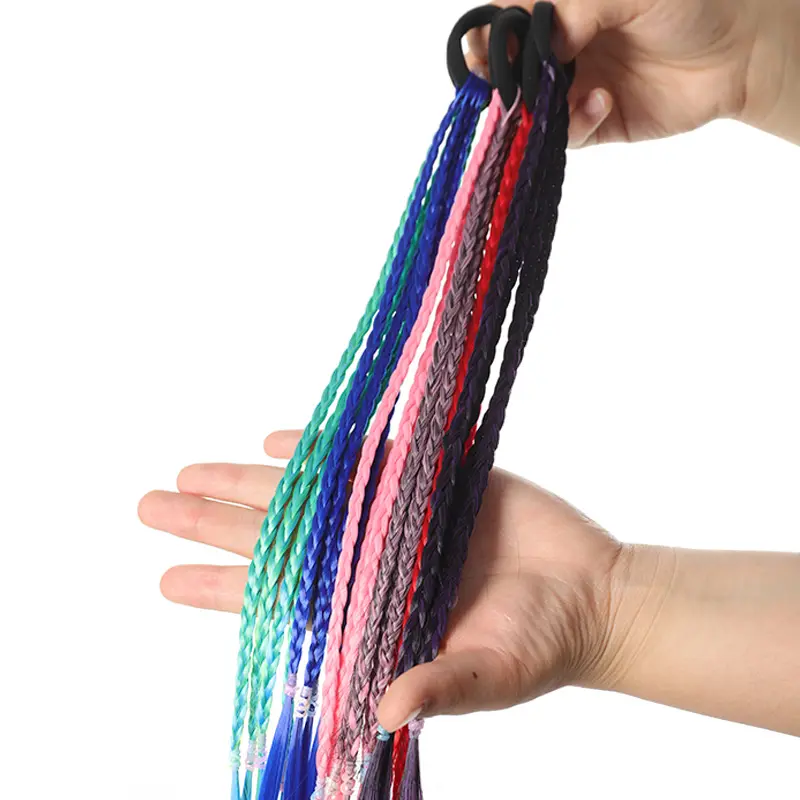 Colorful Box Braids Synthetic Small Braid Hair Pieces With For Daily Use Party Cosplay Halloween Hair Accessories