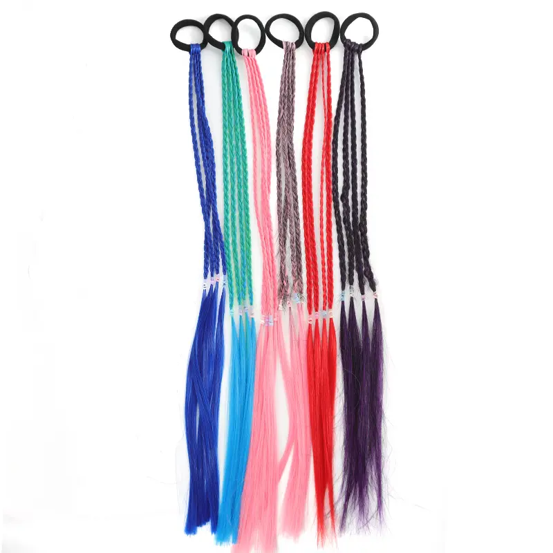 Colorful Box Braids Synthetic Small Braid Hair Pieces With For Daily Use Party Cosplay Halloween Hair Accessories