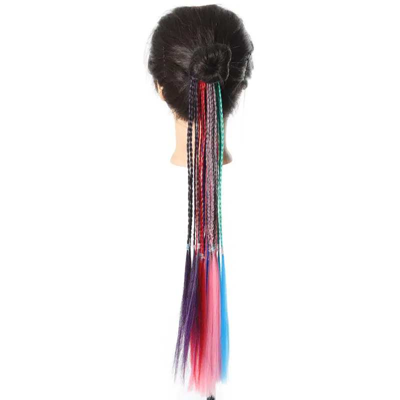 Colorful Box Braids Synthetic Small Braid Hair Pieces With For Daily Use Party Cosplay Halloween Hair Accessories