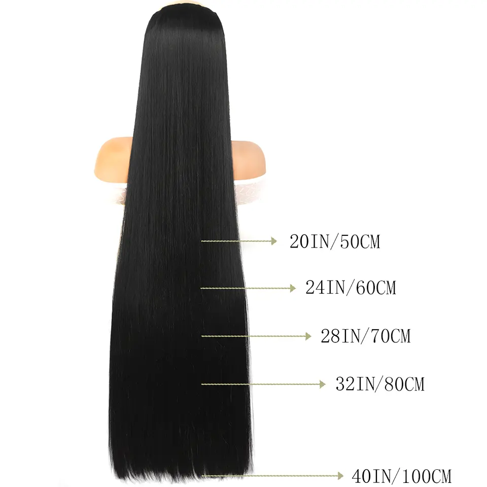 Synthetic 5 Clip In Hair Extensions Long Straight Hairstyle Hairpiece For Women