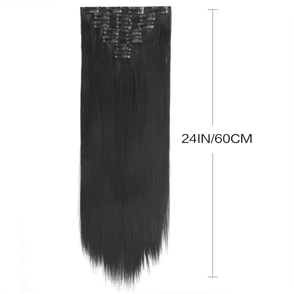 LUPU 7pcs/set Synthetic High Temperature Clip-In Hair Extensions - For Women Hair Clips Hair Accessories Halloween Christmas
