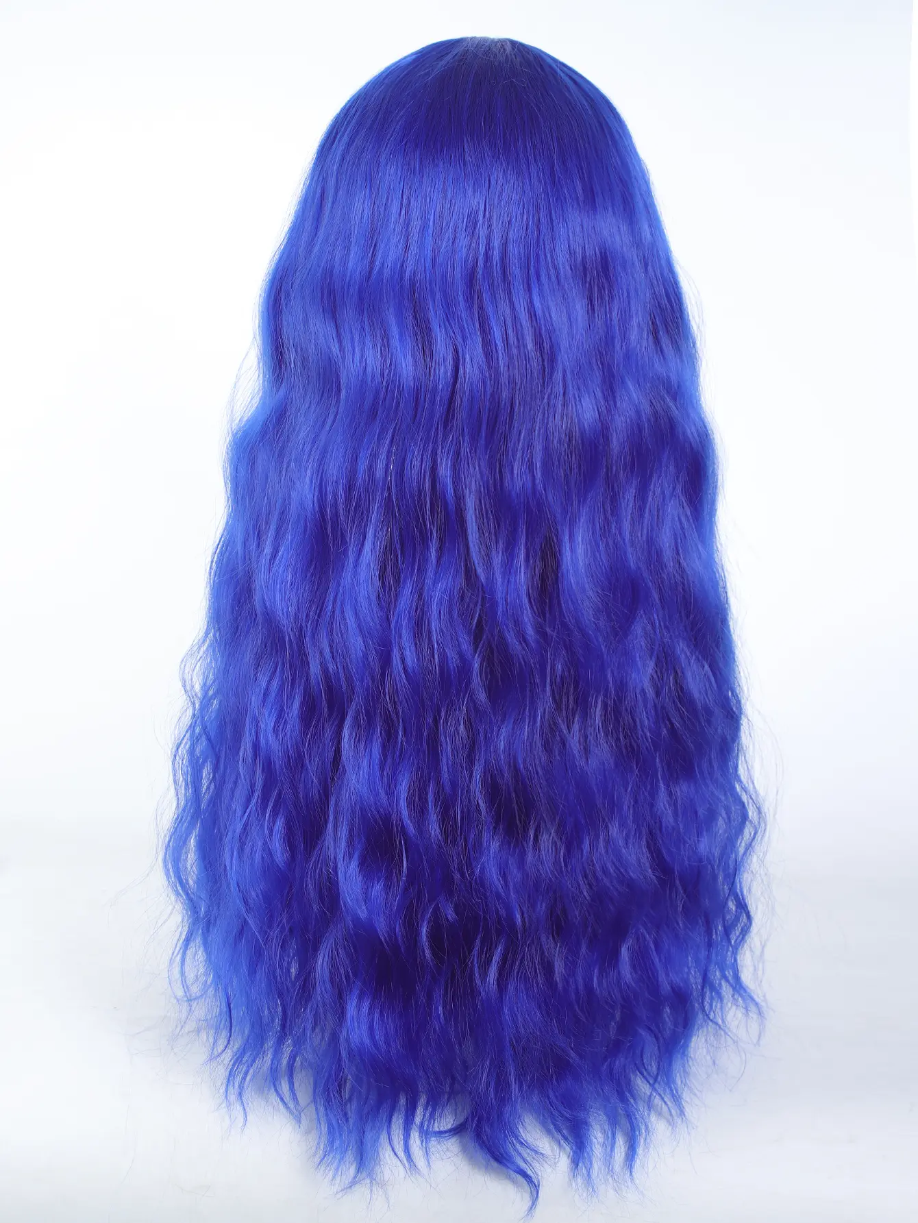 28 Inch Synthetic Wave Wig Blue Wigs Long Curly Heat Resistant For Daily Party , Halloween, Christmas, Parties, Etc