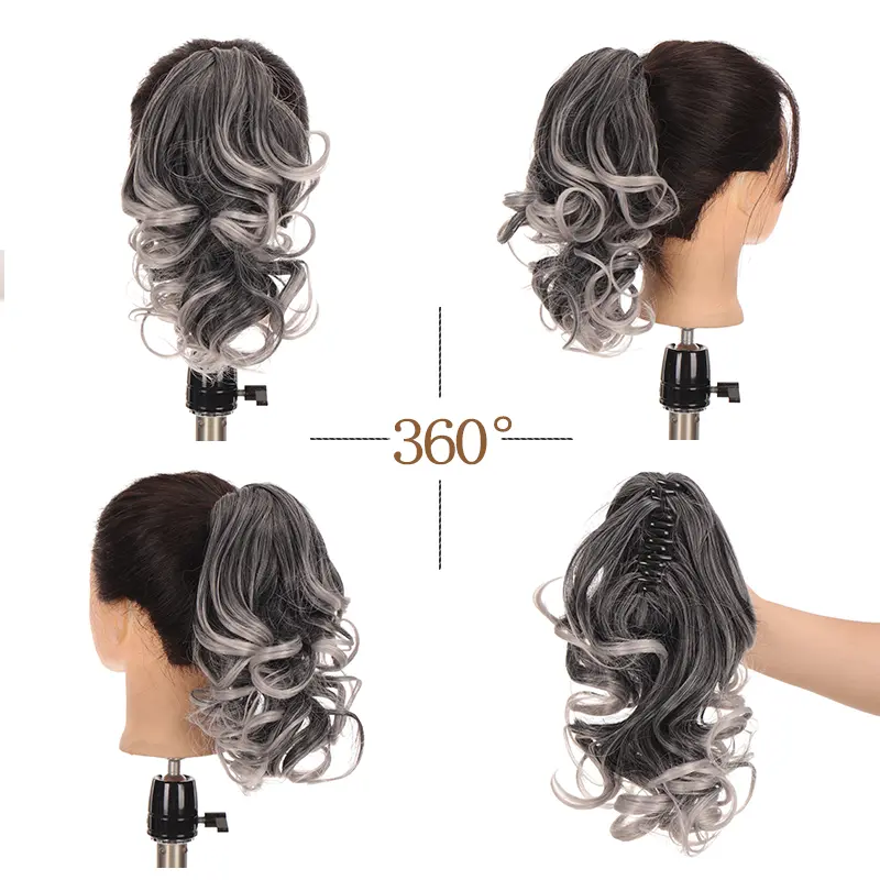 10 Inch Curly/Wavy Synthetic Ponytail Extension - Claw Clip for Women Comfortable Daily Wear, Durable & Easy Installation